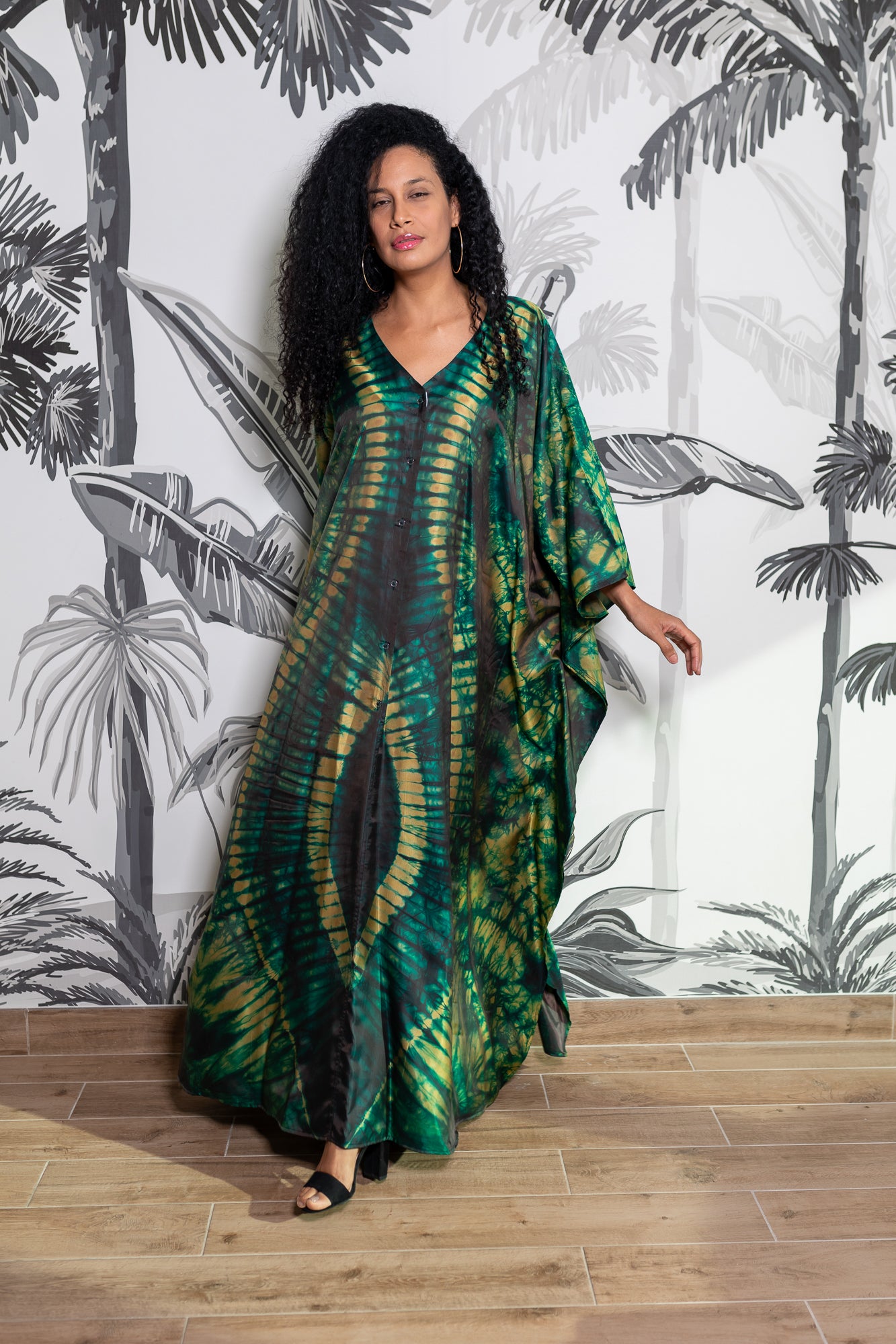 Geni Flowy Kaftan - Green
