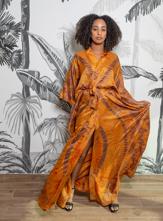 Geni Flowy Kaftan - Orange