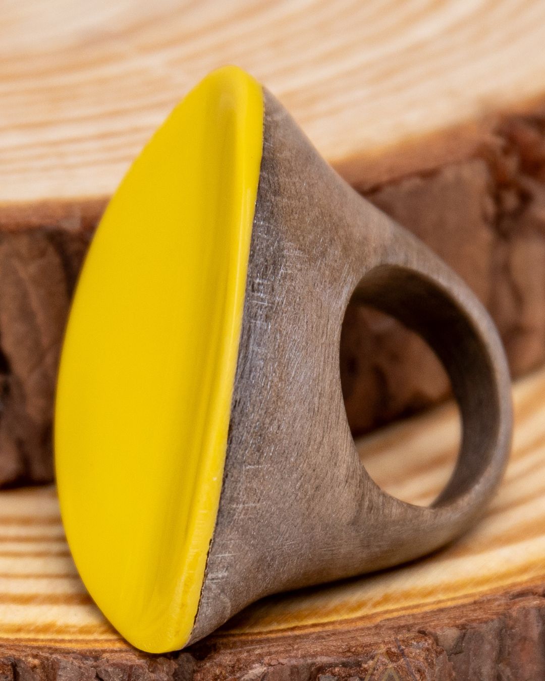 Yellow Curved Ring