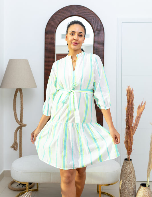 Nahome Long-Sleeve Dress - Green