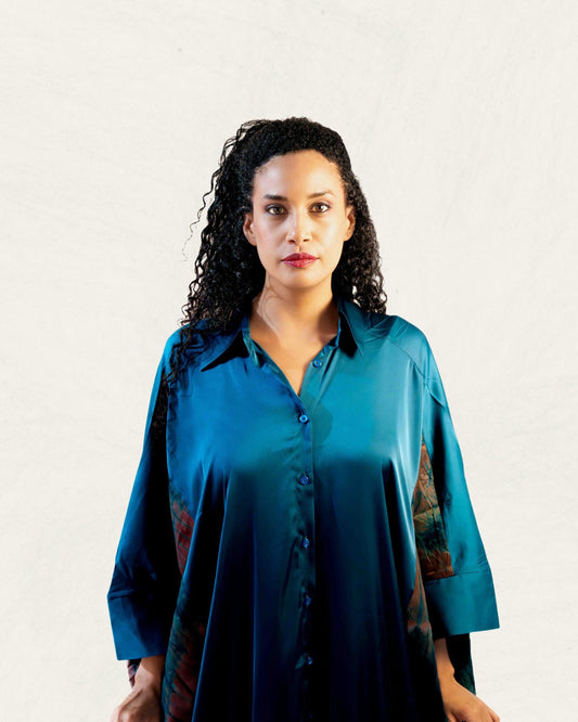 Silk Dress - Blue